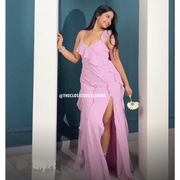 RARE!!! MANGO BLOGGER FAVE!!! Asymmetric Maxi Dress NWT - Picture 14 of 16